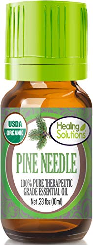 Healing Solutions Oils - 0.33 oz Pine Needle Essential Oil Organic, Pure, Undiluted Pine Needle Oil - 10ml