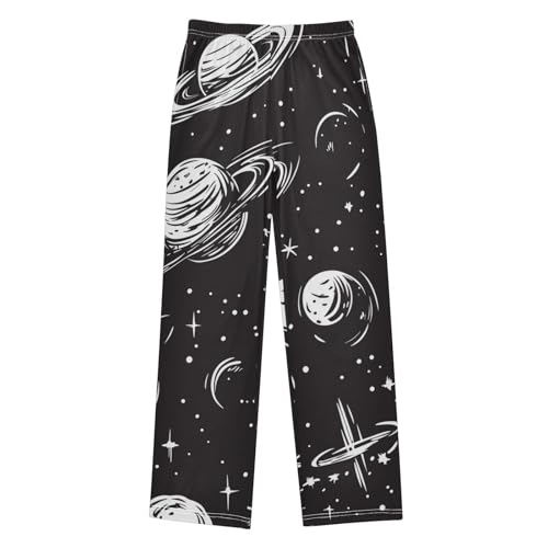 ZZXXB Planets Star Boys Long Pants Soft Trousers Elastic Waist Kids Lounge Bottoms with Pockets S-XL