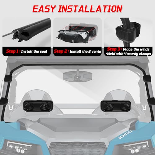 StarknightMT 2 PCS 6.5 Inch Speaker Pods y Parabrisas UTV miniatura 5