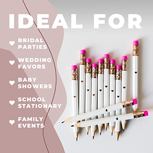 Set de 30 lápices mini Grafito 2B con diseño de corazón miniatura 6