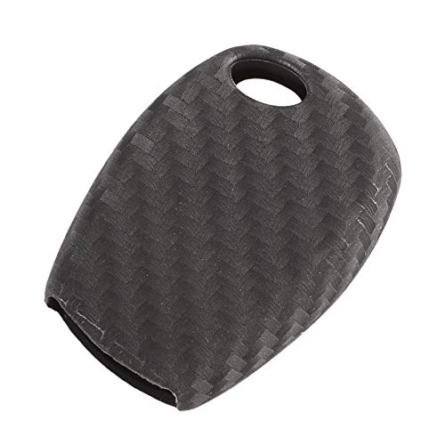 Happyit Car Key Cover Case Carbon Fiber Pattern Soft Silicone for Renault Clio Scenic Megane Duster Sandero Captur Twingo Modus 2 Buttons (A) - Image 3