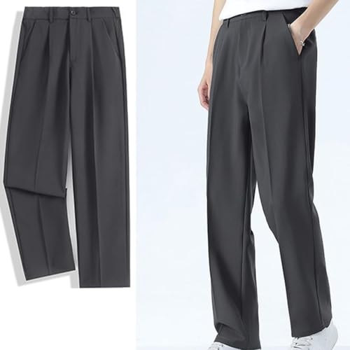 Ice Silk Comfort Stretch Pants for Men Over 50, Summer Men's Dress Pant Slim Fit, Business Casual Pants for Men4