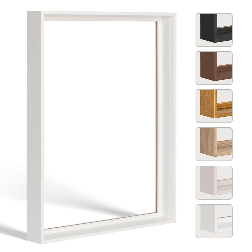 Bildershop-24 Cornice per fughe ombreggiante FLEXI per telaio della barella e tele in Bianco (opaco), 60 x 80 cm