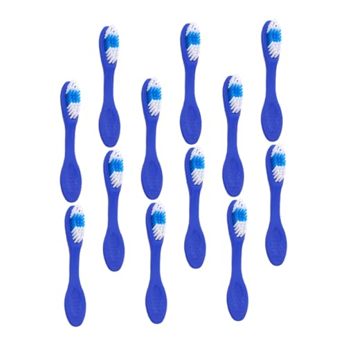 BAZEITFLOW 12 Piezas Cepillos de Dientes Pequeños con Mango Corto y Cerdas Suaves para Prisiones Diseño Seguro con Funda de Dedo Unidades para Limpieza Efectiva Centros Penitenciarios y