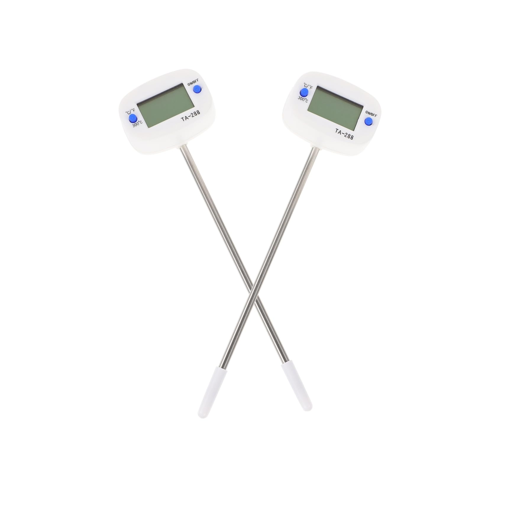 VINTORKY 2Pcs Metal Food Thermometers Digital Cooking Thermometer for Home Kitchen Meat Temperature Gauge to Range Easy to Use Compact Design