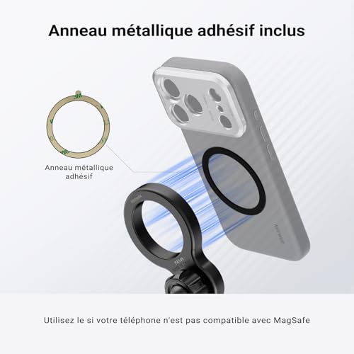Support téléphone compact magnétique pour trépied vidéo en voyage - 4