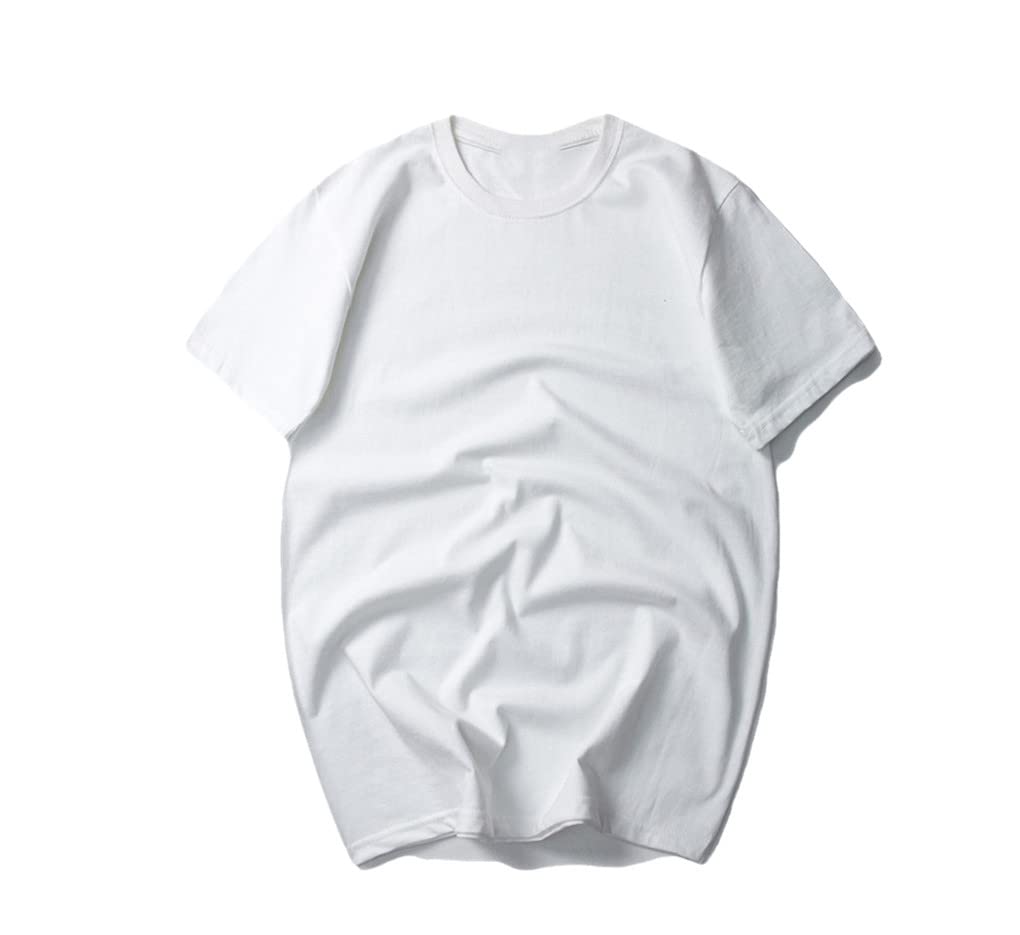 3 unidades/lote básico camisetas para hombre, camisetas de verano de algodón, cortas y cómodas, camisetas para hombre, de secado rápido, sólidas y sencillas, blanco, M