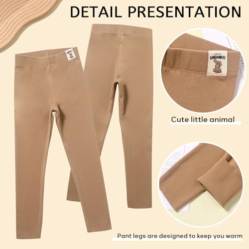 8 Pack Girls Leggings Yoga Pants for Girls Full Length Stretchy Pants Toddler Kids Solid Basic Leggings3