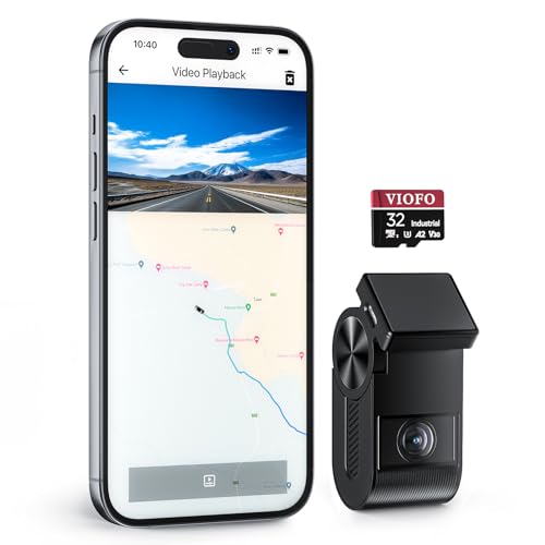 VIOFO VS1 2K Mini Dash CAM STARVIS 2 Sensor, Tarjeta Incorporada de 32 GB, 5GHz Wi-Fi, Control de Voz, Grabadora de Conducción a Bordo 2560 X 1440P, GPS Incorporado, Monitoreo de Estacionamiento