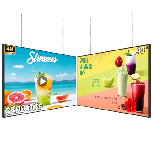 Image of 43inch Digital Signage Display, 4K 2500nits Brightness Advertising Display