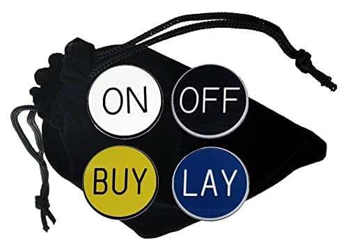 Cyber-Deals Craps On/Off And Buy/Lay Lammer Buttons With Storage Pouch #TOP26