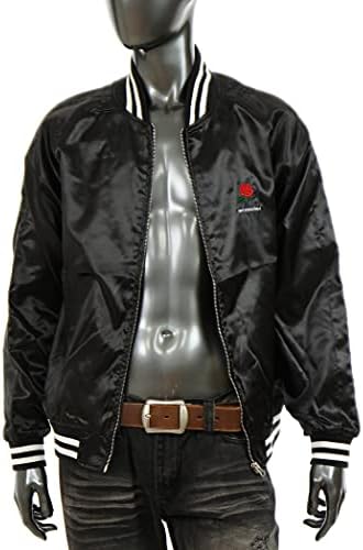 スカジャン(緑✕シルバー)！白バラ！薔薇　Mサイズ スカジャン(緑✕シルバー)！白バラ！薔薇 Mサイズ