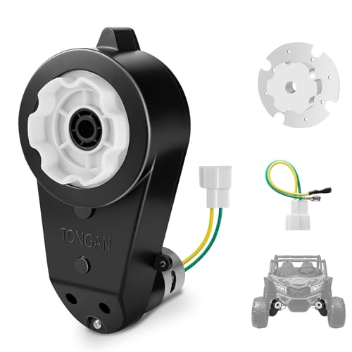 1pcs 24 Volt RS555 35000 RPM High-Speed Motor Gearbox for Power Wheels Motor Upgrade, Pair of 24V Replacement Parts for Ride On Toys, High Torque Motor kit for Kid's Electric Vehicle Replace Parts (1)