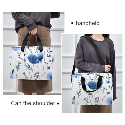 Bolso maletín con estampado azul para laptop 13-15.6 pulg miniatura 2