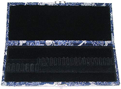 6-English Horn 18-Oboe Reed Case Silk (Blue/Silver)