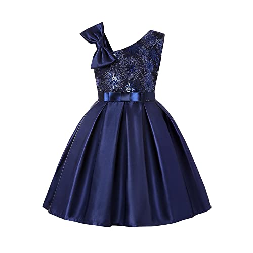 Vestido de princesa para niña con lazo elegante ideal para fiestas de verano