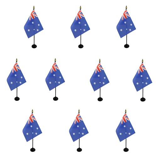 Drapeau Australien de Table AZ FLAG Lot de 10 Mini Drapeaux Bureau 15x10 cm - 2