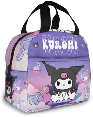 Kawaii Anime Lunch Box Portable Insulated Lunch Bag reusable waterproof portable thermal insulation bag lunch tote lunch box cooler bag with zipper for Boys/Girls