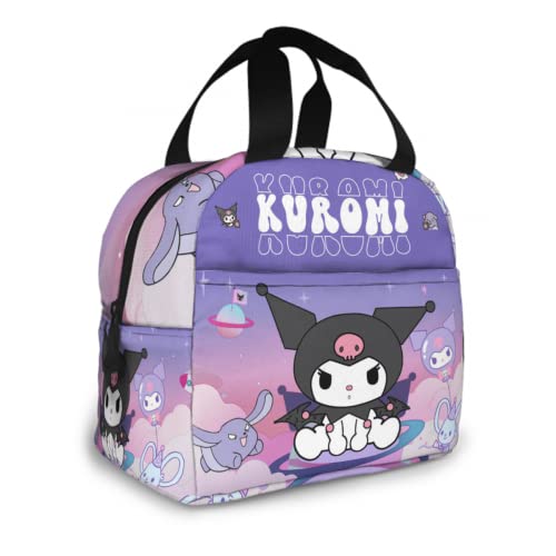 Kawaii Anime Lunch Box Portable Insulated Lunch Bag Reusable Waterproof Portable Thermal Insulation Bag Lunch Tote Lunch Box Cooler Bag With Zipper For Boys/Girls #TOP19