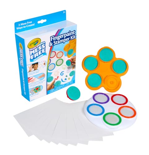 Image of Crayola Color Wonder Mess Free Fingerpaint & Stamper Kit, Safari Stamps | Safari Stamps for Kids, Color Reveal Ink, Toddler Activity, Gifts, 3+