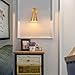 MWZ Gold Sconces Set of 2, Modern Brass Wall Sconces Lighting Fixtures with Metal Shade, Indoor Decor Wall Mount Swing Arm Lamp for Bedroom,Bedside,Kitchen,Hallway,Living Room,Reading,Bar