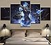 Produktbild IDzf 5 Panel League Legends Ashe Spiel Leinwand Gedruckt Malerei Für Wohnzimmer Wandkunst Dekor Hd Bild Kunstwerke Poster XL