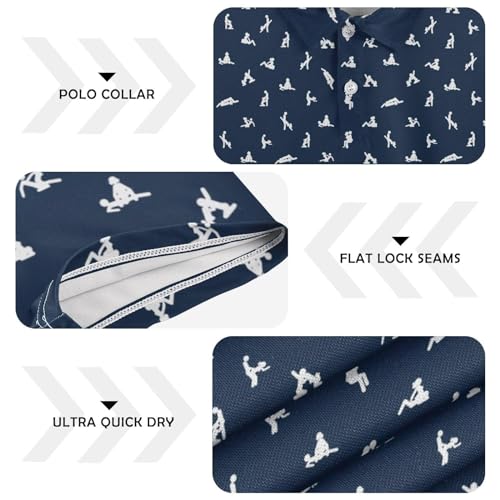 Golf Shirts for Men, Funny Golf Polo Moisture Wicking Dry Fit Short Sleeve4