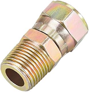 MroMax 1pcs Carbon Steel Hose Swivel Joint 1" Male Pipe Anti-Twist Hose Fitting for Pressure Power Washer Hoses