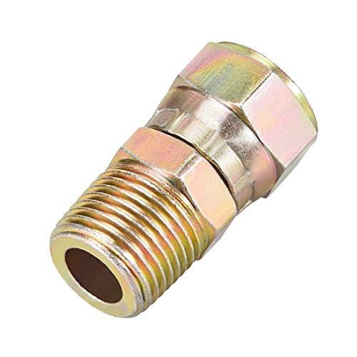 MroMax 2pcs Carbon steel Hose Swivel Joint 3/8