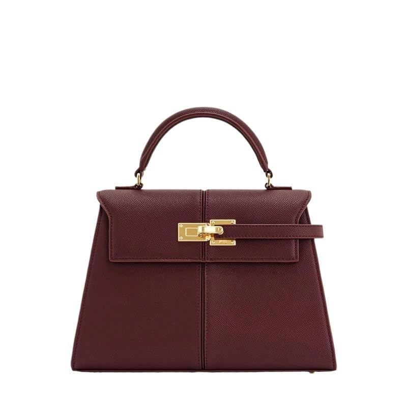 Sac à main bordeaux Elise grand volume à bandoulière ergonomique