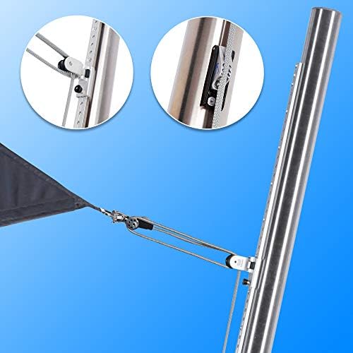 Amazon.de Toldoro® 3m Sonnensegelmast höhenverstellbar mit Bodenhülse