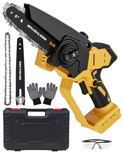 Mini Chainsaw Cordless for Dewalt Battery 20V MAX, 8-Inch and 6-Inch 2-IN-1 Chainsaw with Brushless...