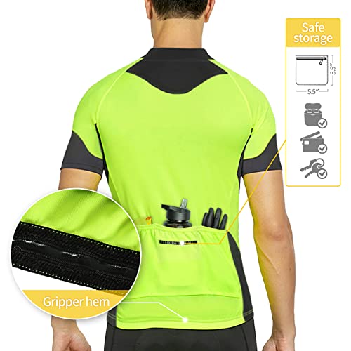 image for BERGRISAR Men's Basic Cycling Jerseys Short Sleeves Mountain Bike Bicy