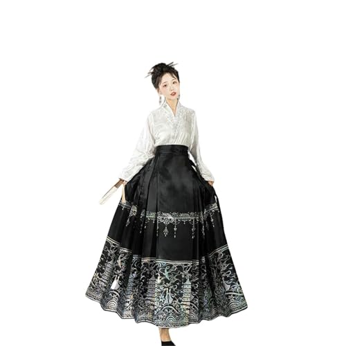 Jupe Visage de Cheval Dynastie Ming Hanfu National en Style Chinois