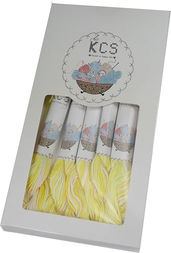 Image of KCS Big skeins of 25 Meters Size 25 Color Variegated Cross Stitch Stranded Threads,6 skeins,4077