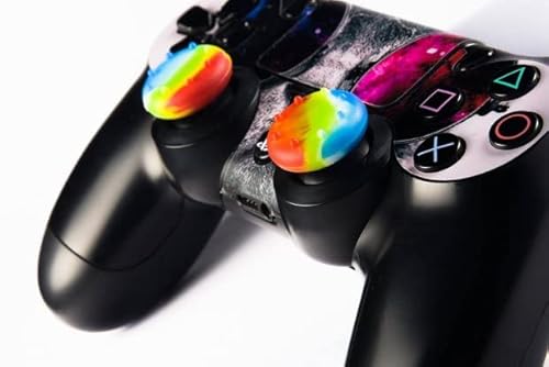G-MOTIONS - Thumbstick G-Stitch - Protection Joystick Compatible Manette ps4, ps5, Xbox & Switch - protège Joystick avec Grip (Arc en Ciel) Cover