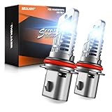 SEALIGHT 𝟗𝟎𝟎𝟕 HB5 Bulbs, 40000LM 9007 Fog Bulbs 6500K Cool White, 1:1 Mini Size, Powersports Accessory Lights or ATV Light with Cooling Fan, 3 Mins Plug-N-Play, Pack of 2