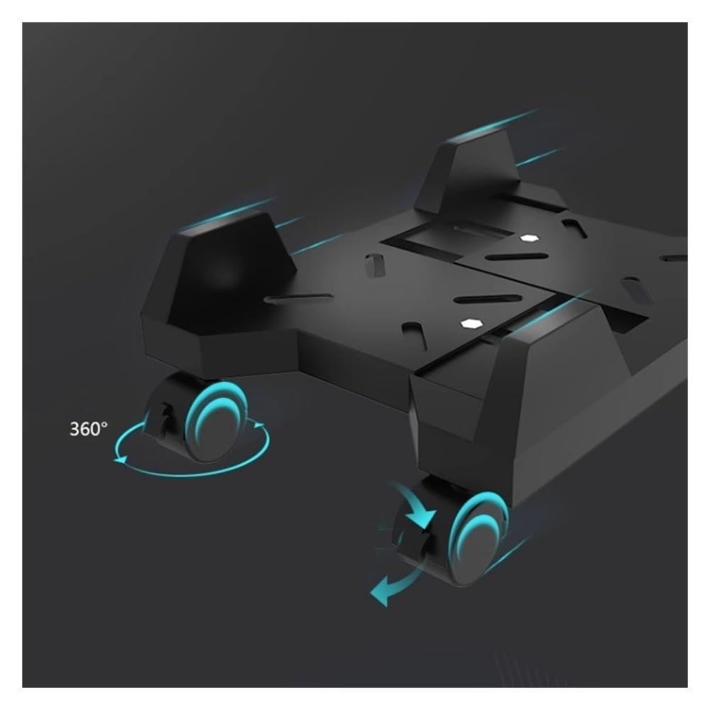 Supporto per Torre per Computer, Supporto per CPU Mobile, Supporto da Pavimento per Torre per PC Desktop con Ruote, Carrello Porta-Case per PC con Larghezza Regolabile e 4 Ruote gi
