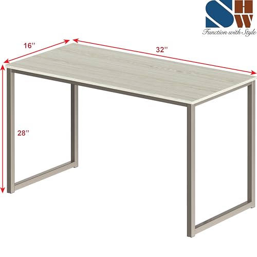 Image of SHW Mission 32-Inch Home Office Computer Desk, Maple