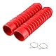 1 Paar Motorrad Gabelschutz Faltenbalg, Motorrad Gabel Faltenbalg Gabel Abdeckung Gummi Gabelabdeckung Schock Gamaschen Abdeckung für CQR ATV Dirt Bike 205 x 42mm(rot)