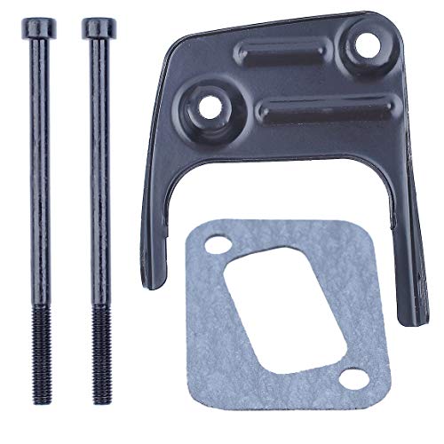 Haishine Schalldämpfer Auspuffhalterung & Schrauben Dichtungssatz für Husqvarna 350 353 346XP 345 340 351 Jonsered 2150 2153 Kettensäge 503-8628-03