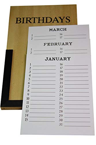 Natuurtempel verjaardagskalender jaaronafhankelijk | eeuwige wandkalender voor verjaardagen in vintage retro & shabby… - Image 3