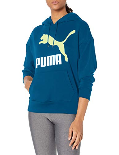 PUMA Women's Classics Hoodie, Digi-Blue, XXL