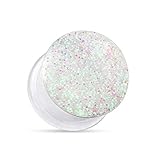 Plug aus klarem Kunststoff vorn mit funkeldem Glitter in weiß bunt
