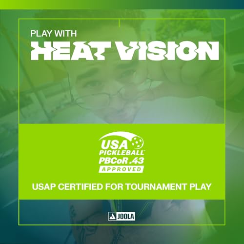 Image of JOOLA Perseus Heat Vision 16mm Pickleball Paddle - Textured Carbon Fiber Surface for Spin - SK Film for Reduced Vibration - USAP Approved - NFC Chip Enabled