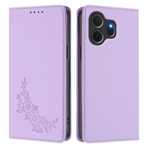 Étui TCL 605 antichoc avec rabat magnétique et motif fleurs