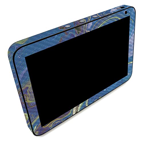 Image of MightySkins Carbon Fiber Skin Compatible with Amazon Echo Show 8 (Gen 2) - Blue Pour | Protective, Durable Textured Carbon Fiber Finish | Easy to Apply | Made in The USA