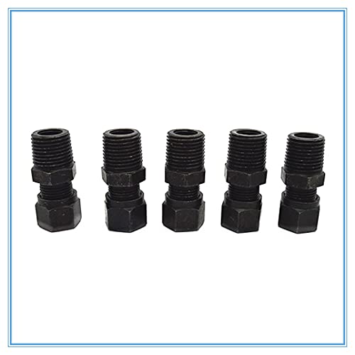 Hydraulic iron joint 12mm-1/8 1/4 3/8 1/2 male thread joint card sleeve tubing carbon steel taper thread straight Pipe Fitting - (Color: 12mm, Thread Specification: 1/8