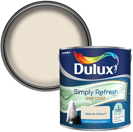 Dulux Matt Emulsion Paint For Walls And Ceilings - White Mist 2. 5 Litres