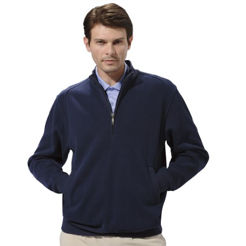 Monterey Club Men's Lightweight French Rib Knit 1/2 Zip Pullover #1707